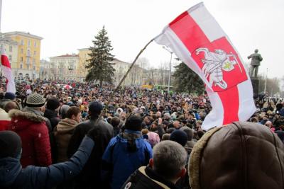 Віцебск: мірны сход ў лютым 2017 г. Марш недармаедаў 