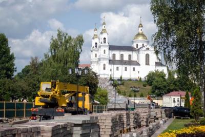 Рэканструкцыя цеплатрасы на вул. Пушкіна ў Віцебску